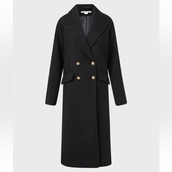 Veronica Beard Jackets & Blazers - Veronica Beard Frattini Dickey Removable Tie Belt Wool Blended Coat,Black, S,NWT